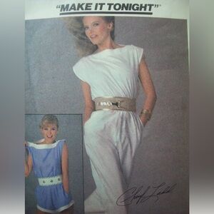 Vintage McCalls Pattern 7964 
EASY SEW
Cheryl Ladd 
Size 12 
Cut Pattern 
c1980s